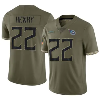 Limited Men's Derrick Henry Red Jersey - #22 Football Tennessee Titans  100th Season Inverted Legend Size 40/M