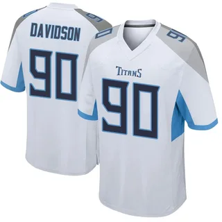 Marlon Davidson Tennessee Titans Men's Game Nike Jersey - White