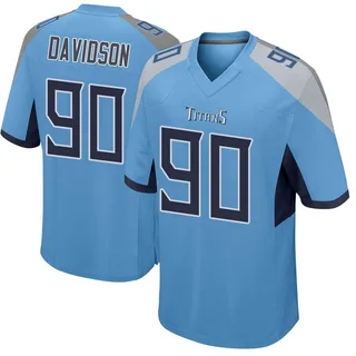 Marlon Davidson Tennessee Titans Youth Game Nike Jersey - Light Blue