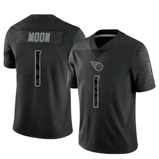 Game Women's Warren Moon Black Jersey - #1 Football Tennessee Titans  Fashion Size S