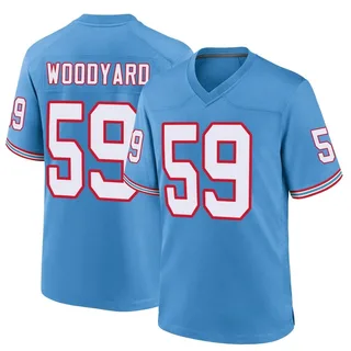 Limited Men's Wesley Woodyard Navy Blue Home Jersey - #59 Football Tennessee  Titans 100th Season Vapor Untouchable Size 40/M