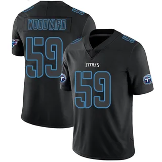 Limited Men's Wesley Woodyard Navy Blue Home Jersey - #59 Football  Tennessee Titans 100th Season Vapor Untouchable