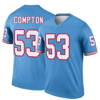 Will Compton Tennessee Titans Men's Legend Oilers Throwback Nike Jersey - Light Blue