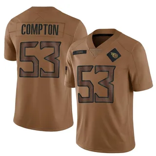 Will Compton Tennessee Titans Men's Limited 2023 Salute To Service Nike Jersey - Brown