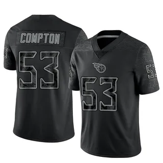 Will Compton Tennessee Titans Men's Limited Reflective Nike Jersey - Black